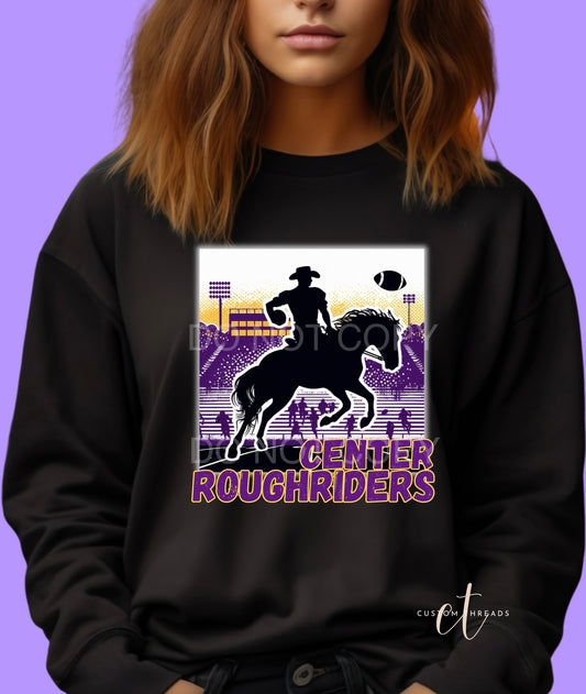 Center Roughrider On Field2 - CHOOSE ANY COLOR TEE!