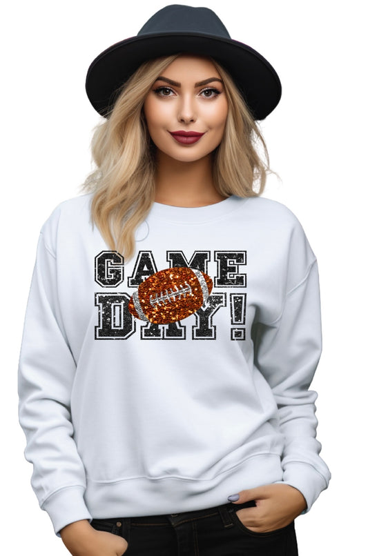 GAME DAY FAUX GLITTER-BLACK-SWEATER