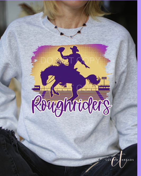 Center Roughrider On Field - CHOOSE ANY COLOR TEE!