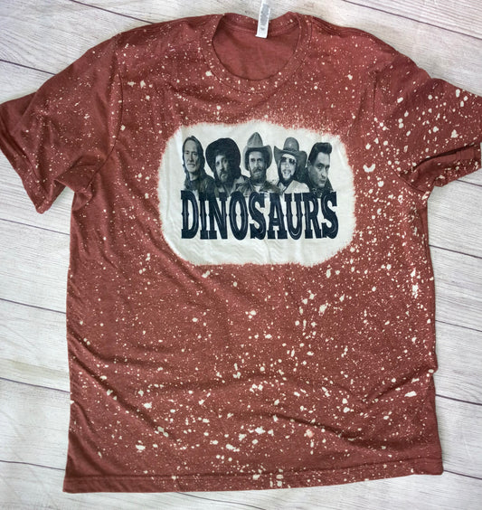Dinosaurs Bleached on Clay Tee!
