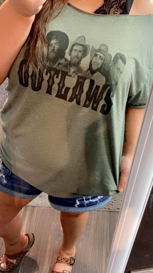 Outlaws- Heather olive green